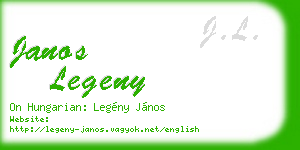 janos legeny business card